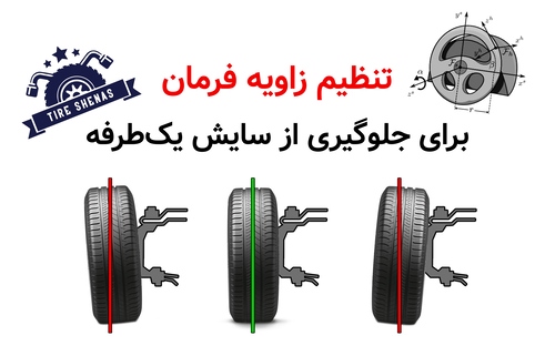 تنظیم زاویه فرمان (Alignment) برای جلوگیری از سایش یک‌طرفه